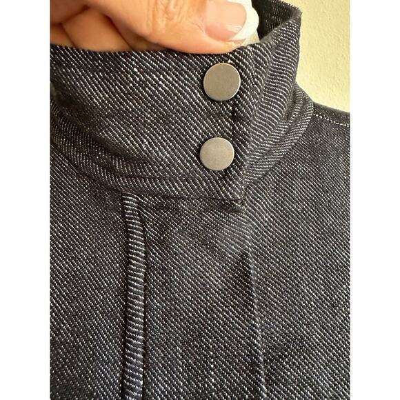 Eileen Fisher Women’s Denim Jacket 53%cotton 45%linen Full Zip Unlined Size PM - Picture 6 of 12